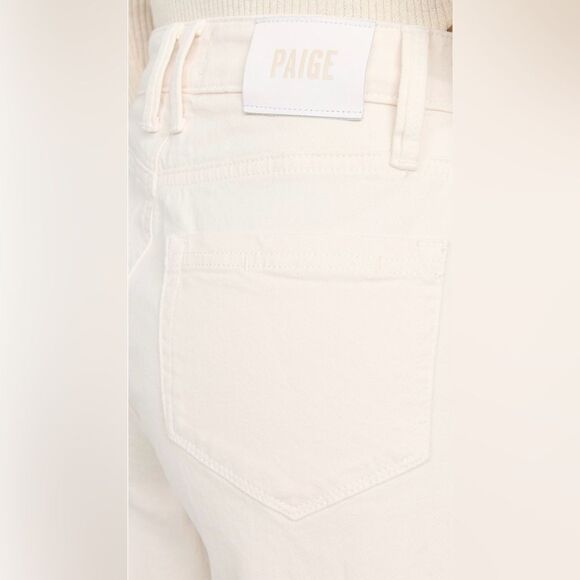 PAIGE Frankie Wide Leg Jeans with Seamed Belt Loops in DESERT DUNE - Picture 7 of 15